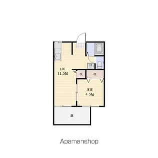 アルス極楽A棟【106号室】の間取り
