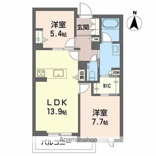 リーベン メーア【2階】の間取り