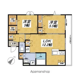 2026年2月完成 ARETE氷川台【3階】の間取り