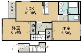 ジュエルウィード【2階】の間取り