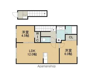 セジュール拓勇西町B【203号室】の間取り