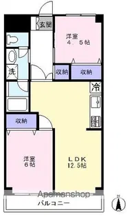 ラフィーヌ・サンライズ【4階】の間取り