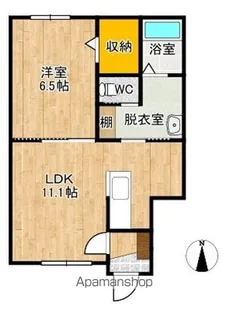ABODE足寄【1B号室】の間取り