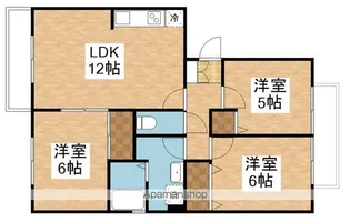 ロイヤルガーデン鐙西A棟【101号室】の間取り