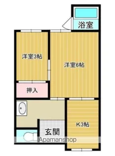 塩屋5丁目長屋【2号室】の間取り