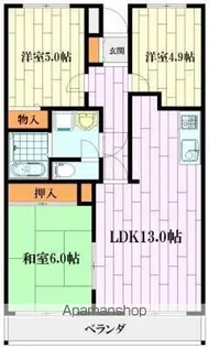 グレースハイツ松丸【4階】の間取り