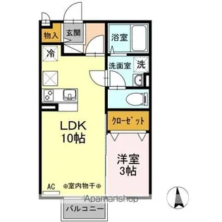ラーン・サバーイ【1階】の間取り