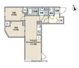 HJクラウン1【2階】の間取り