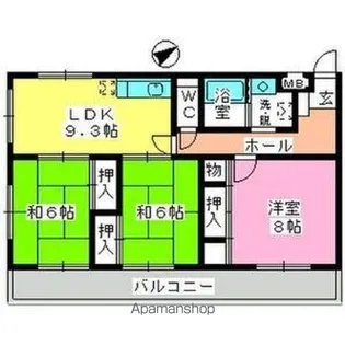 ルミエール篠原【3階】の間取り