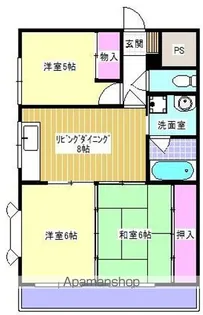 アーテム大橋Ⅰ【305号室】の間取り