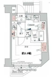 ベルシード横濱ウエスト【304号室】の間取り