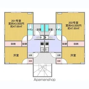 K−LINK【201号室】の間取り