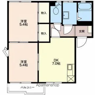 シャイニーグレンジ岡B棟【1階】の間取り