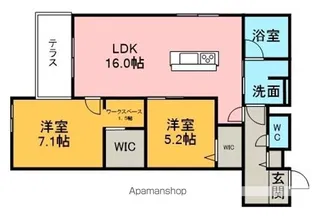 クレストリア【1階】の間取り