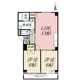 サンシードA棟【203号室】の間取り