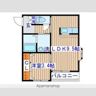 シャトルクレスト向山A【2階】の間取り