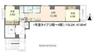 GRAND−MERE横浜大口【3階】の間取り