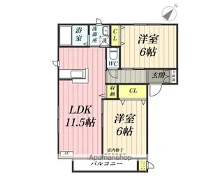 メープルガーデン3号館【101号室】の間取り