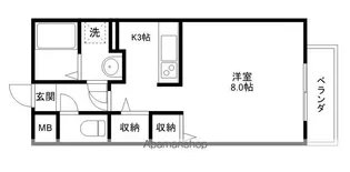 グランパルク【a105号室】の間取り