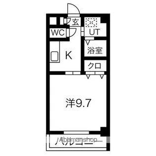 Y.S.ハイツ万代【1階】の間取り