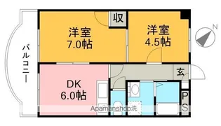 カームリヴ【7階】の間取り
