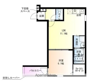 フジパレス羽衣Ⅱ番館【3階】の間取り