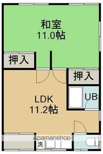 幸永アパート【2F右号室】の間取り