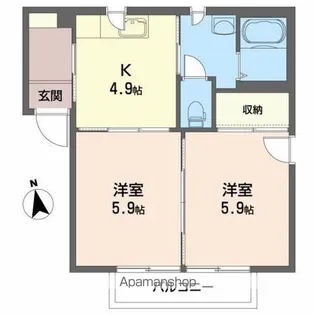 フローラリアA【1階】の間取り