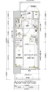 エスリード名古屋STATION NORTH【3階】の間取り