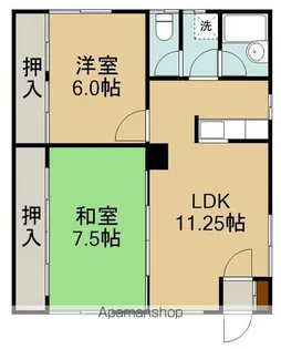 湯浜第1桧荘【2階】の間取り