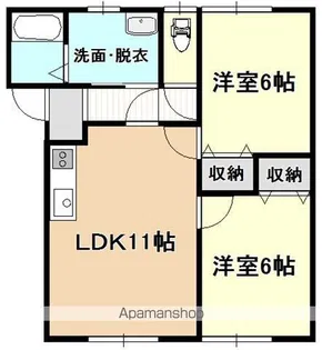 ビックハウスA【203号室】の間取り