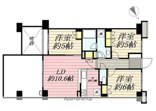ライオンズクオーレ幕張マークスフォート【2階】の間取り