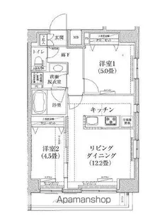 ルフレ プレミアム神楽坂【11階】の間取り