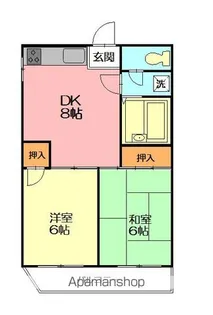 レイクサイドハイツ【3階】の間取り