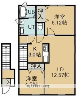 CLAIR SHARM B(クレールシャルムビー)【201号室】の間取り