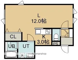 LC8(エルシーエイト)【105号室】の間取り