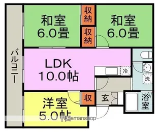 サンヒルズ国分【405号室】の間取り