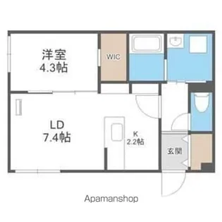 GRAND PLUS N23【4階】の間取り