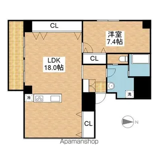 Jスクエア高岳【5B号室】の間取り