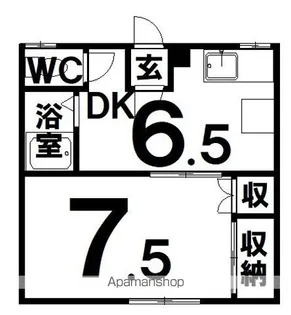 藤原マンションⅡ【1階2号号室】の間取り