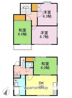 ルーミー牛久58号館【102号室】の間取り