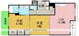 メゾンヴェール北桜塚【1階】の間取り