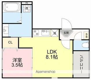 COURT 月白【3階】の間取り