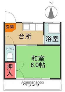 渡辺ハイツ【D号室】の間取り