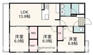 メゾンド・トラスト稲川【206号室】の間取り