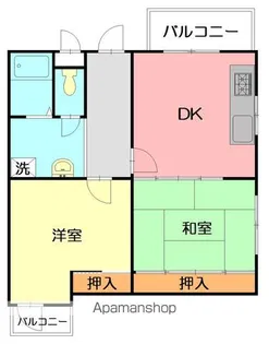 コーポあらい【2階】の間取り