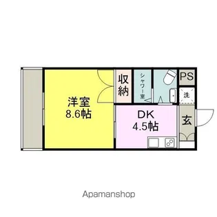 コーポ加月【A207号室】の間取り