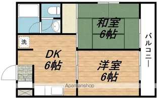 ロキシー奥住A【201号室】の間取り