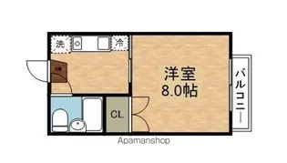 サイプリスコーポ東矢倉A【205号室】の間取り