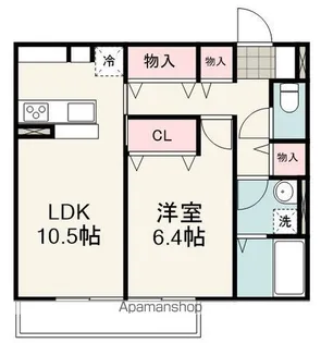 KOMOREBI GARDEN中田本町A【3階】の間取り